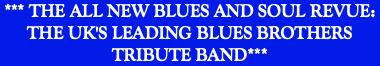 *** THE ALL NEW BLUES AND SOUL REVUE: THE UK'S LEADING BLUES BROTHERS TRIBUTE BAND***